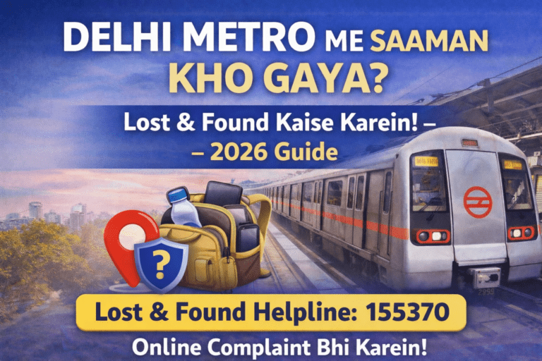 Delhi Metro Me Samaan Kho Gaya? Lost & Found Kaise Kare – 2026 Guide